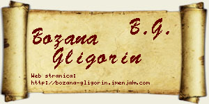 Božana Gligorin vizit kartica